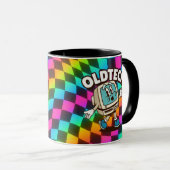 Retro Tech Cartoon Psychedelic Mug Tasse (VorderseiteRechts)