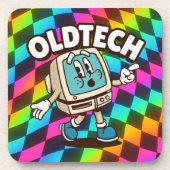 Retro-Tech-Cartoon-Psychedelic-Untersetzer Getränkeuntersetzer (Vorderseite)