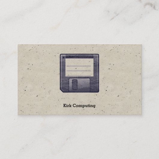 Retro-Tech-Diskette Professionelles Design Visitenkarte (Vorderseite)
