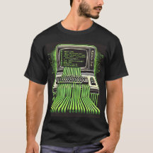 "Retro Tech Flow" - Vintage Computer- und Code Art