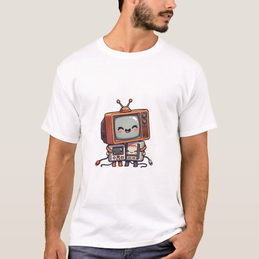 Retro Tech Friends T-Shirt (Vorderseite)