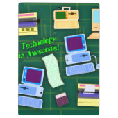 Retro-Tech ist großartig Klemmbrett (Rückseite)