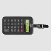 Retro Tech-lustiger Gepäckanhänger (Vorderseite (Horizontal))