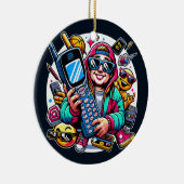 Retro Tech Playground: Nostalgische Odyssey der 90 Keramik Ornament (Rechts)