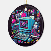 Retro Tech Playground: Nostalgische Odyssey der 90 Keramik Ornament (Links)
