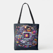 Retro Tech Playground: Nostalgische Odyssey der 90 Tasche (Rückseite)