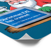 Retro Tech Support s Santa Rebooting Poster (Ecke)