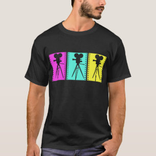 Retro Technicolor-Kamera-Dunkelheits-T - Shirt