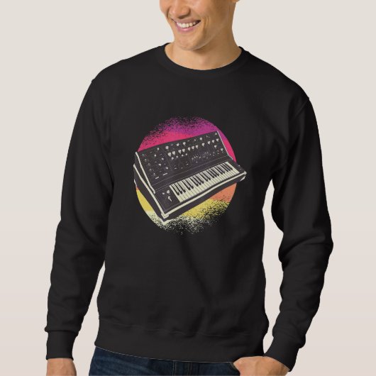 Retro Techno Synthesizer Sweatshirt (Vorderseite)