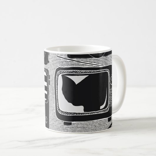 Retro-Technologie Kaffeetasse (VorderseiteRechts)