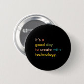 Retro-Technologie-Lehrer-Shirt, Tech-Lehrer Button (Vorne & Hinten)