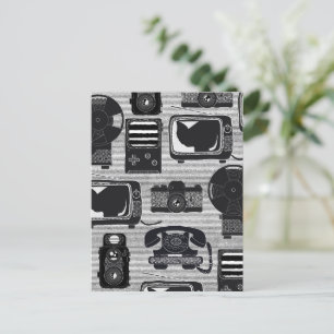 Retro-Technologie Postkarte