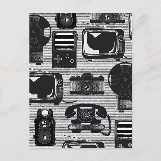 Retro-Technologie Postkarte (Vorderseite)