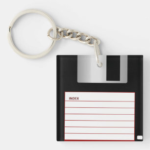 Retro-Technologie Vintage-Diskette Schlüsselanhänger