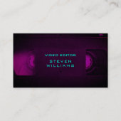 Retro Technologiemodernes gefärbt Visitenkarte (Vorderseite)