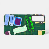 Retro Technology Fun Cartoon Art Salute Samsung Galaxy Hülle (Rückseite (Horizontal))