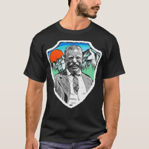 Retro Teddy Roosevelt Vintage Baumberge Badg T-Shirt