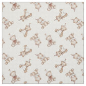 Retro Teddybär Nostalgie Rüschen kariert  Stoff (Muster)