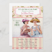 Retro-Tee-Party Einladung (Vorne/Hinten)