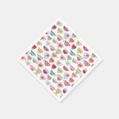 Retro Tee Party Moderne Pastelle Serviette (Ecke)