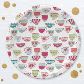 Retro Tee Party Pastel Pappteller