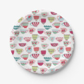 Retro Tee Party Pastel Pappteller (Vorderseite)