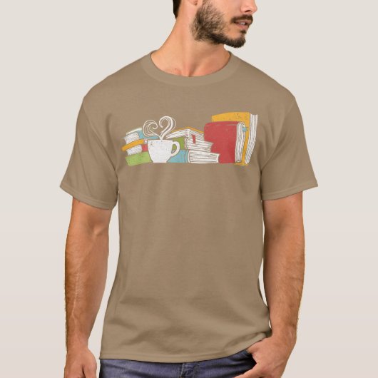 Retro Tee und Buchlesen (Vorderseite)