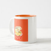 Retro Tee Vintage Teebecher whimsical Art Zweifarbige Tasse (Vorderseite Links)