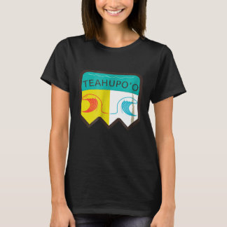Retro-Teehupoo-Surf-Shirt mit zwei großen Wellen T-Shirt