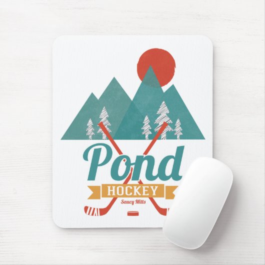 Retro Teich-Hockey Mousepad (Mit Mouse)