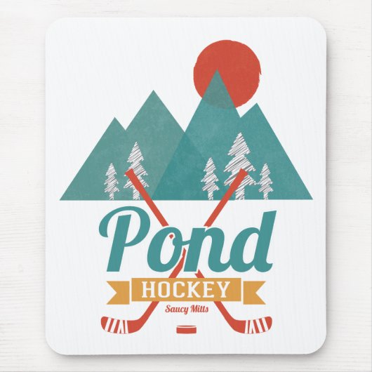 Retro Teich-Hockey Mousepad (Vorne)