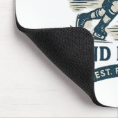 Retro-Teich-Hockeyspieler gefrorener See Winter Mousepad (Ecke)