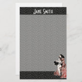 Retro Telefon-Anrufer Briefpapier (Vorne/Hinten)