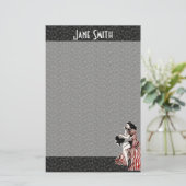 Retro Telefon-Anrufer Briefpapier (Stehend Vorderseite)