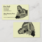 Retro Telefon-Anrufer Visitenkarte (Vorne/Hinten)