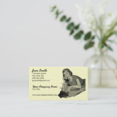 Retro Telefon-Anrufer Visitenkarte (Stehend Vorderseite)