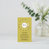 Retro Telefon-Gelb-Geschäft/Visitenkarte Visitenkarte (Stehend Vorderseite)