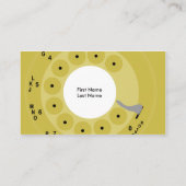 Retro Telefon-Gelb-Geschäft/Visitenkarte Visitenkarte (Rückseite)