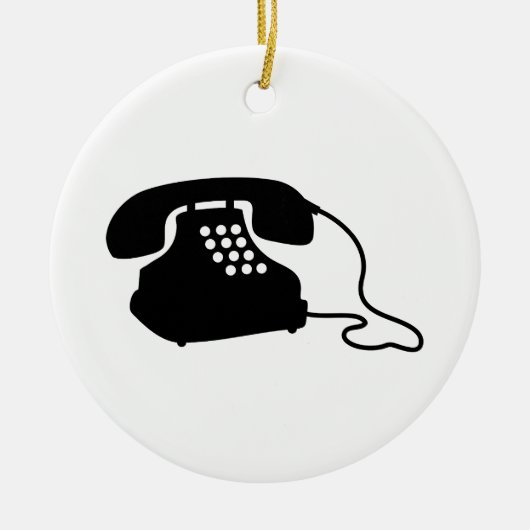 Retro Telefon Keramik Ornament (Vorne)