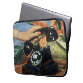 Retro-Telefon mit Rotary-Wählverbindung, Vintages  Laptopschutzhülle (Vorderseite Links)