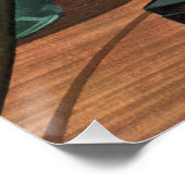 Retro-Telefon mit Rotary-Wählverbindung, Vintages Poster (Ecke)