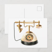 Retro-Telefon Postkarte (Vorne/Hinten)