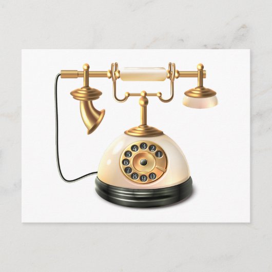 Retro-Telefon Postkarte (Vorderseite)