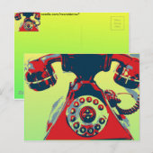Retro-Telefon Postkarte (Vorne/Hinten)