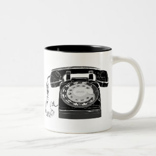 Retro Telefon Zweifarbige Tasse
