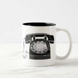 Retro Telefon Zweifarbige Tasse