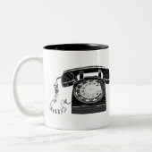 Retro Telefon Zweifarbige Tasse (Links)