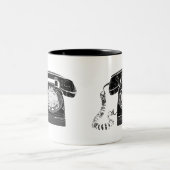 Retro Telefon Zweifarbige Tasse (Mittel)