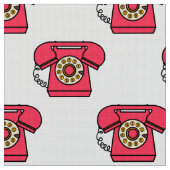 Retro-Telefonmuster Stoff (Nahaufnahme)