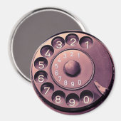 Retro-Telefonwählscheibe Magnet (Vorderseite/Rückseite)
